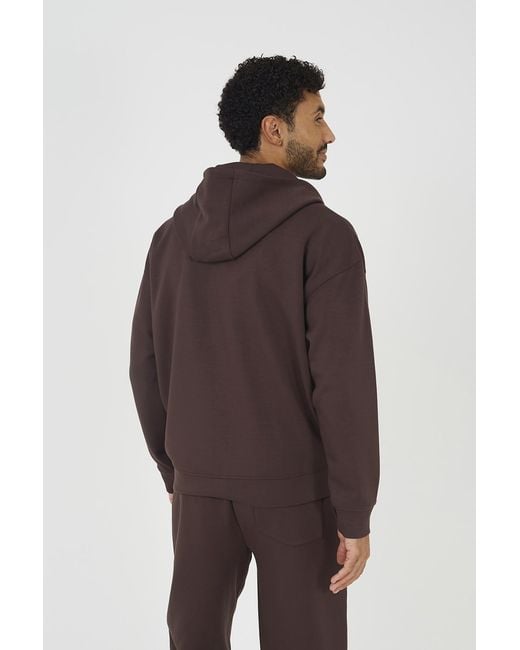 Brave Soul Brown Relaxed Fit Zip Through Hoodie for men