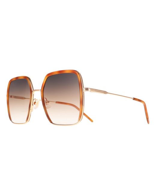 Boss Brown Square Havana Gradient 1783/S Metal