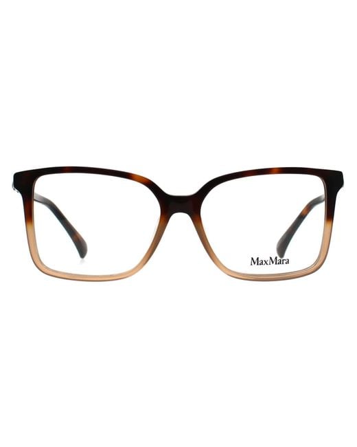 Max Mara Brown Square Tortoise Honey Mm5022