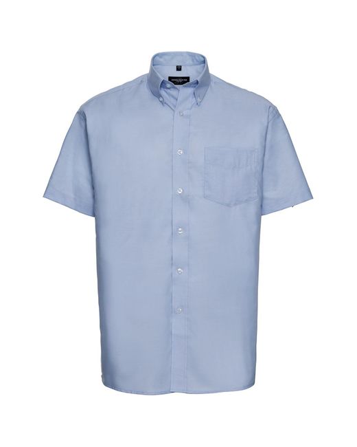 Russell Blue Collection Oxford Easy-Care Short-Sleeved Shirt (Oxford) for men