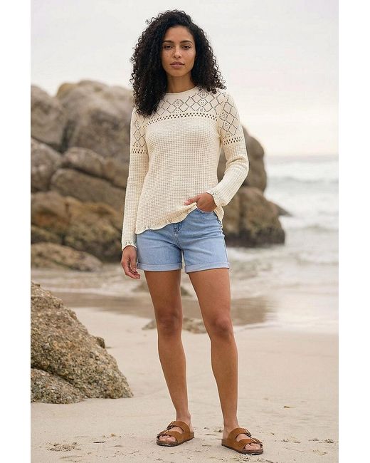 Roman White Textured Wave Hem Knit Jumper