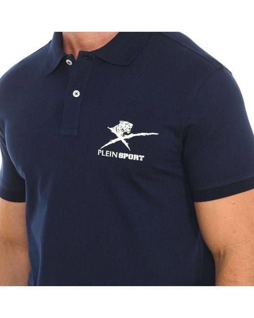 Philipp Plein Blue Pips506 Short-Sleeved Polo Shirt for men