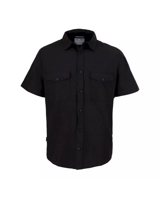 Craghoppers Black Expert Kiwi Short-Sleeved Shirt for men