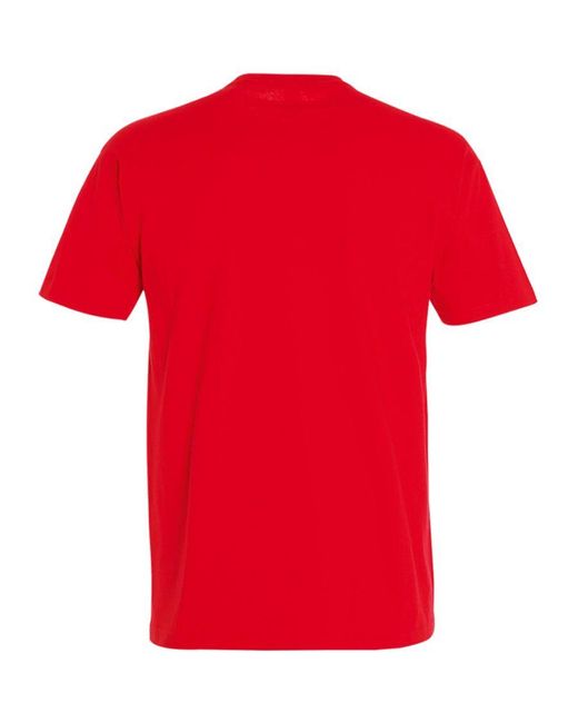 Sol's Red Imperial Heavyweight Short Sleeve T-Shirt Cotton for men