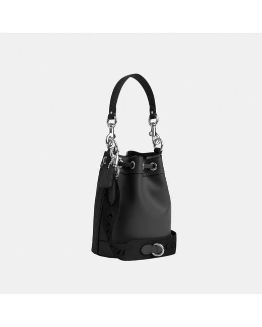 COACH Black Mini Bucket Bag