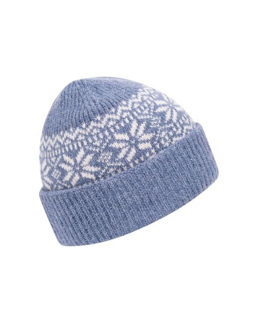 Trespass Blue Adult Kailer Fair Isle Knitted Beanie Tone)