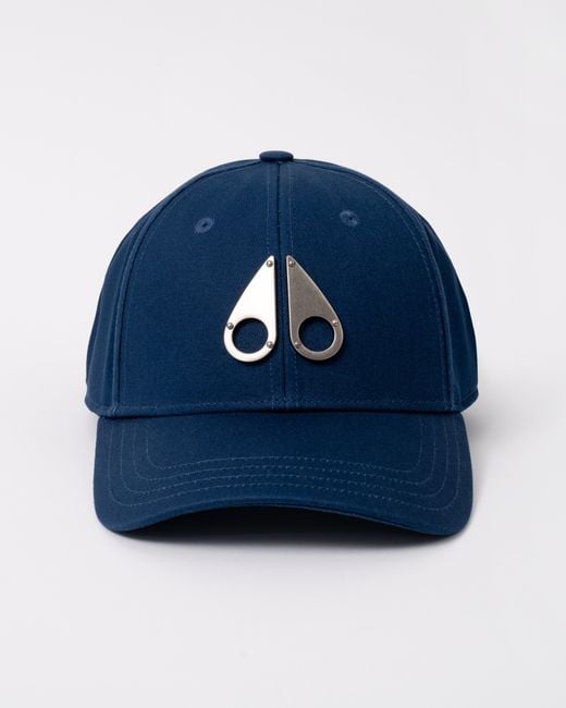 Moose Knuckles Blue Logo Detail Hat for men