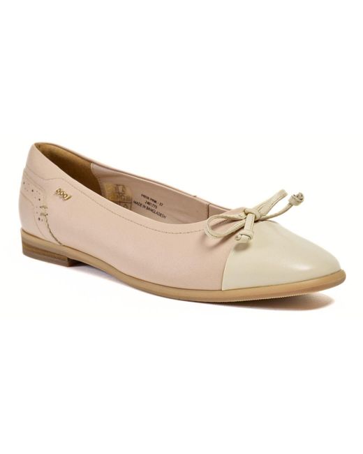 Pod White Priya Leather Flats