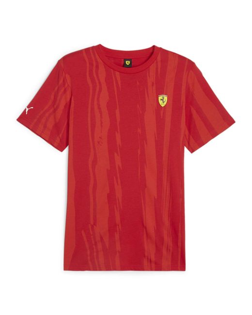 PUMA Red X Scuderia Ferrari Race T-Shirt Cotton for men