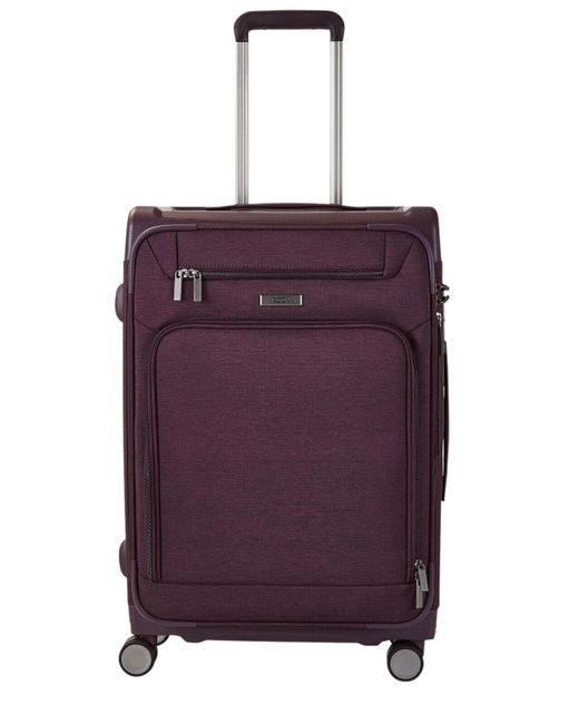 Infinity Leather Purple Lightweight Soft Suitcases Luggage