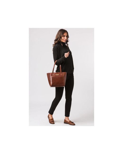 Pure Luxuries Brown 'Marisa' Italian Vegetable-Tanned Leather Tote Bag