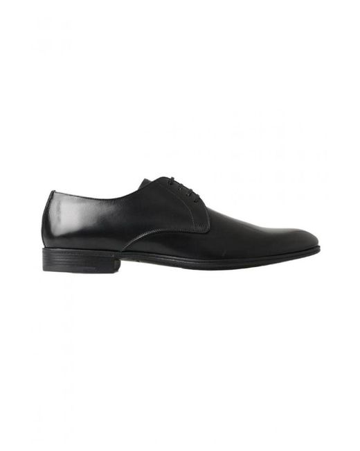 Dolce & Gabbana Black Derby Formal Dress Shoes Leather for men