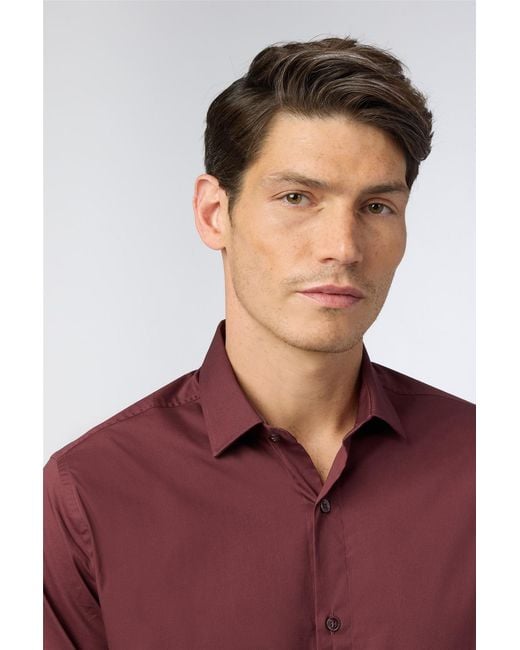 Limehaus Long Sleeve Cutaway Collar Tailored Formal Shirt for men