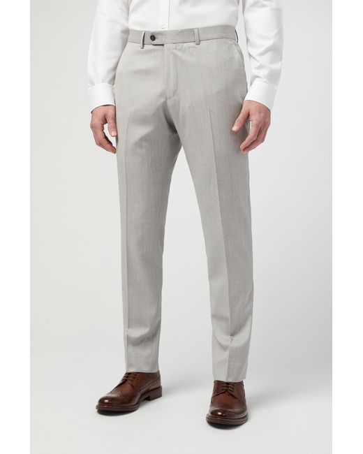 Alexandre Silver Label Gray Tailored Fit Italian Twill Trousers Wool for men