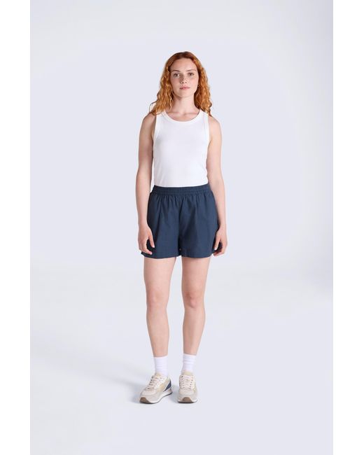 Mountain Warehouse Blue Comfort Shorts With Pockets Drawstring Fastening Casual Bottoms Cotton