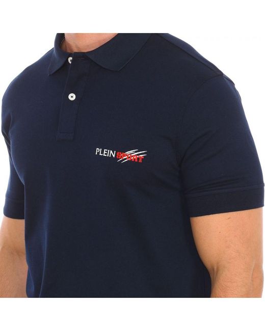 Philipp Plein Blue Pips511 Short-Sleeved Polo Shirt for men