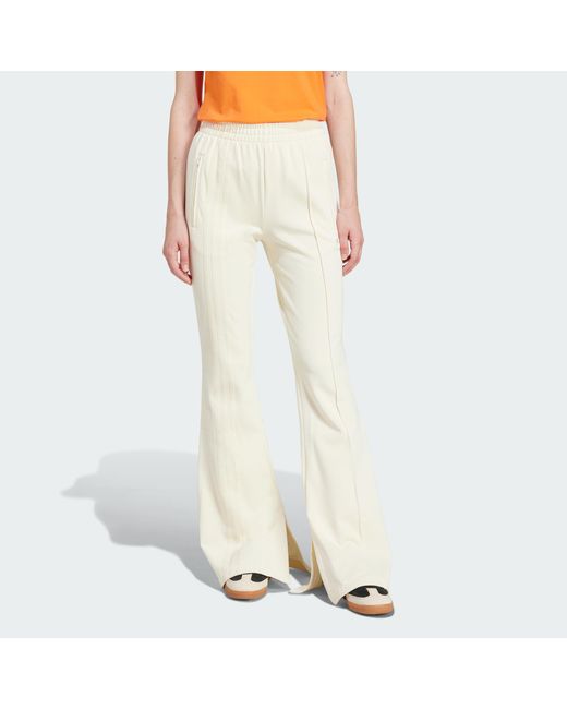 Adidas Originals Natural 3-Stripes Flared Firebird Track Pants