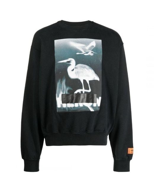 Heron Preston Black Censored Logo Sweatshirt for men