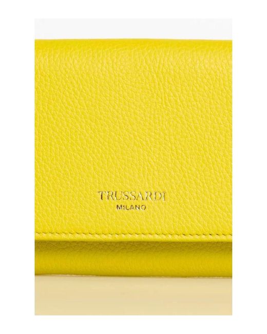 Trussardi Yellow Leather Wallet