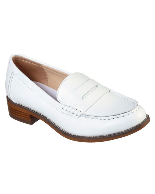 Skechers White Lala Book Club Slip On Shoes