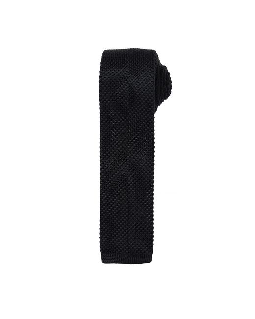 PREMIER Black Slim Textured Knit Effect Tie (Pack Of 2) for men