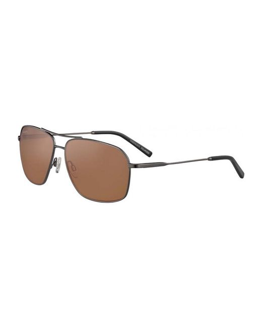 Serengeti Brown Ss578003 Dorwinn Gunmetal Sunglasses for men