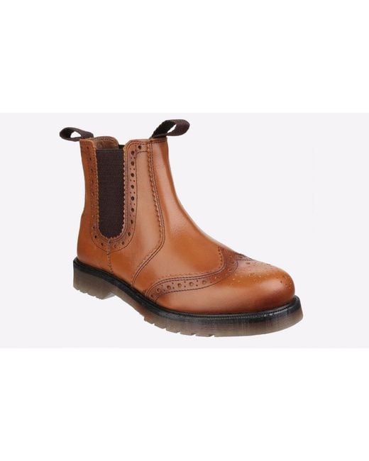 Amblers Safety Brown Dalby Brogue Boots for men
