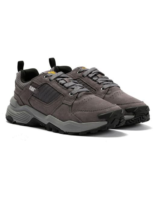 Caterpillar Black Grapple Suede Tornado Trainers for men