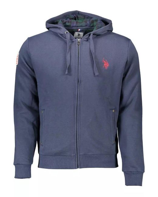 U.S. POLO ASSN. Blue Cotton Sweater for men