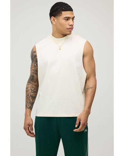 BoohooMAN Multicolor Oversized Boxy St Tropez Print Tank Cotton for men