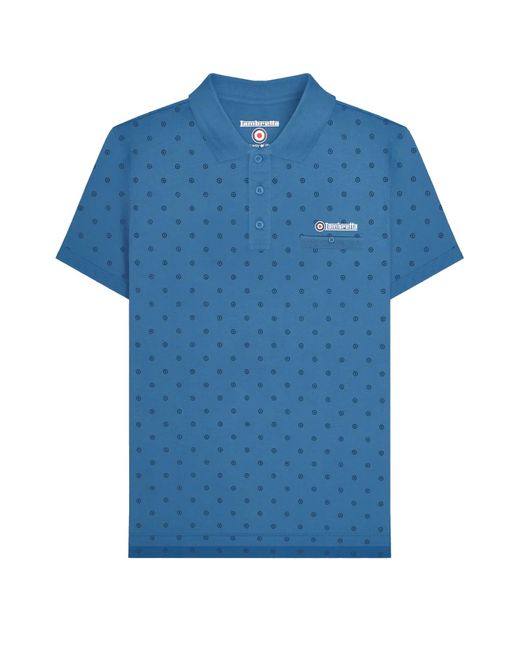 Lambretta Blue Premium Aw24 Target Polo Shirt (Dark/ for men