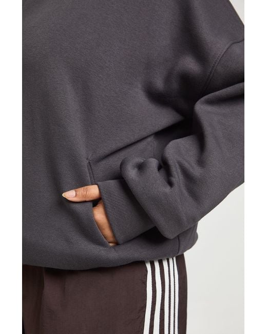 Boohoo Gray Plus Funnel Neck Zip Up Jacket