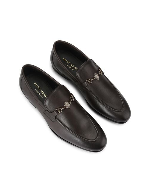 Kurt Geiger Black Leather Alton Loafers for men