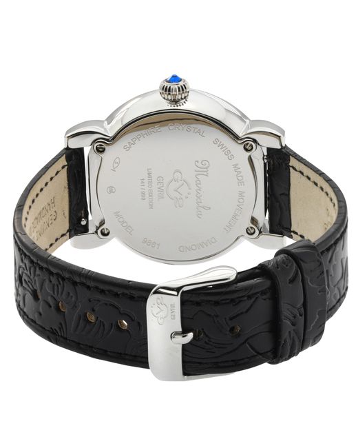 Gv2 Black Marsala Leather Watch