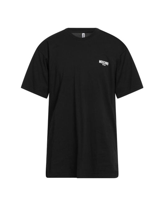 Moschino Black Swim Logo T-Shirt Cotton for men