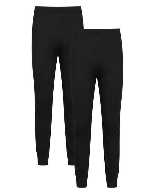 Mountain Warehouse Black 'Talus' Base Layer Pants Isotherm Quick Dry Breathable Gym Trousers for men