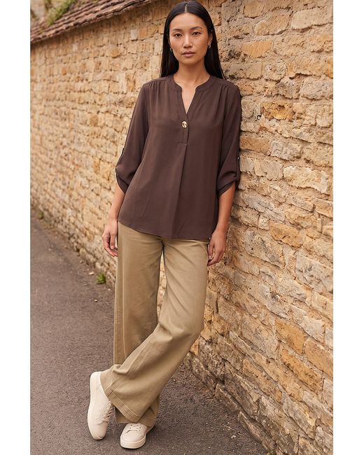 Roman Brown Button Shirt
