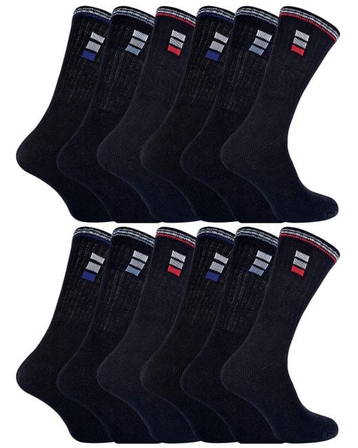 Sock Snob Blue 12 Pairs Cotton Sport Socks for men