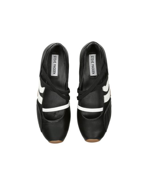 Steve Madden Black Leather Joisie Sneakers