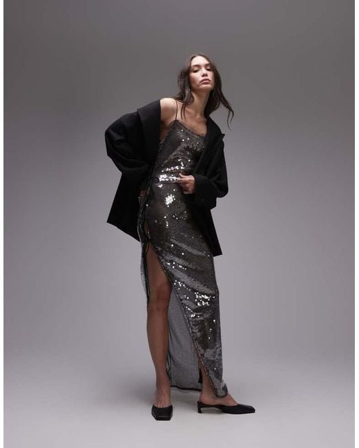 topshop grey midi dress Shitur Topshop