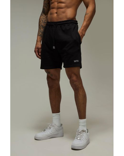 BoohooMAN Black Active Gym Loopback 5Inch Shorts for men