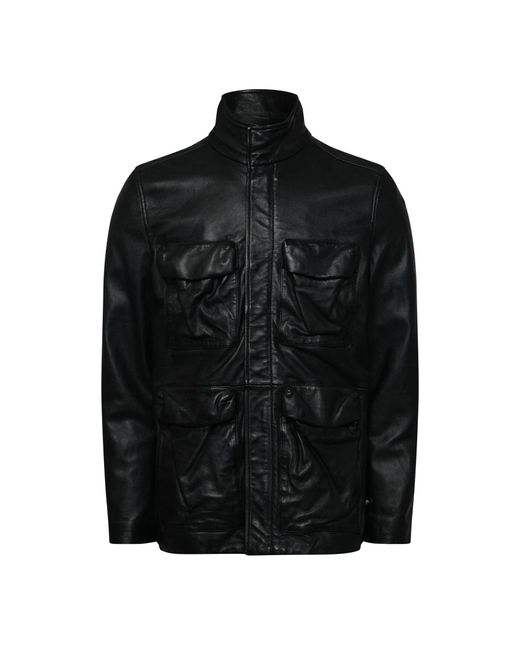 DIESEL Black L Gast Leather Jacket for men