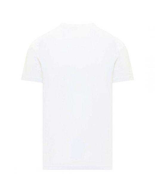 DIESEL White Industry Denim Division Crew Tee for men