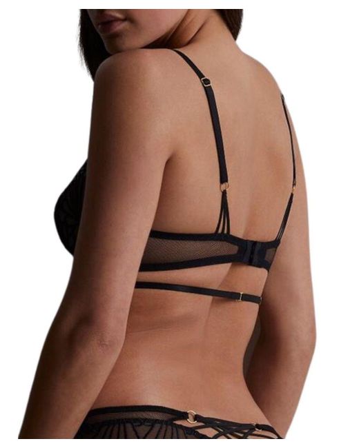 Aubade Black L'Indomptable Triangle Plunge Bra