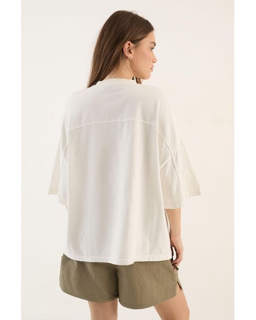 DSGN Studio Natural Heavyweight Washed Oversized Short Sleeve T-Shirt