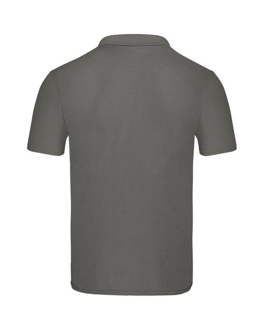 Fruit Of The Loom Gray Original Pique Polo Shirt (Light Graphite) for men
