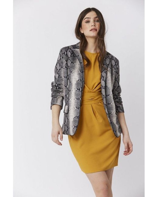 Jayley White Suedette Snakeskin Effect Jacket