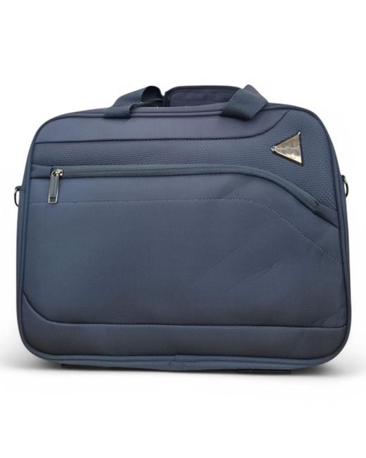 Infinity Leather Blue Lightweight Soft Laptop Bag