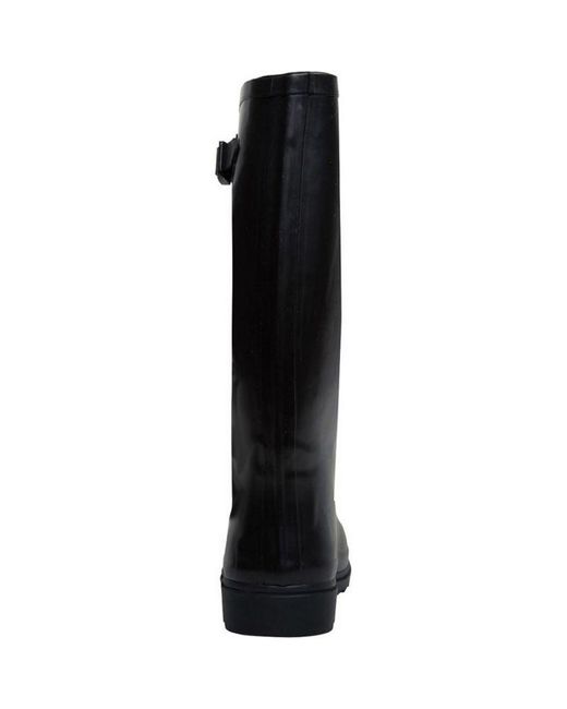 Trespass Black Recon X Waterproof Rubber Wellington Boots for men