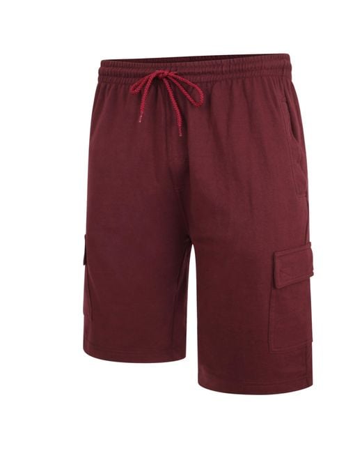 KAM Jeanswear Red Kam Cargo Combat Big & Tall Shorts for men